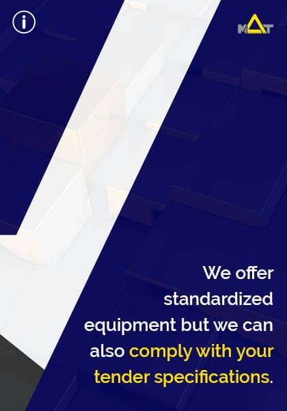 Request a quote for industrial filtration equipment. We offer standardized equipment but we can also comply with your tender specifications.